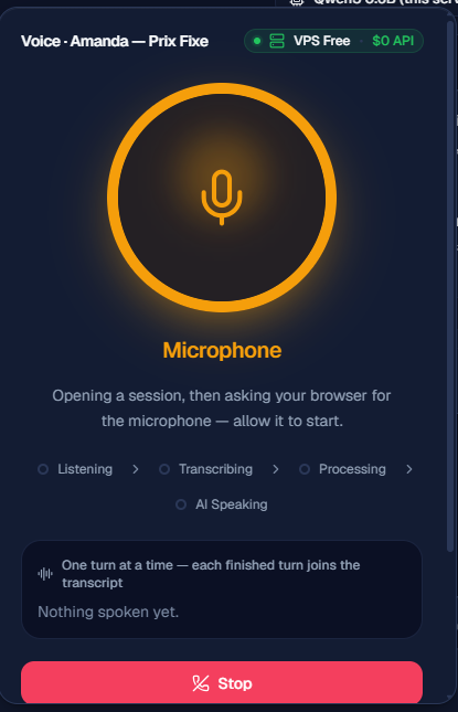 Voice interaction in progress
